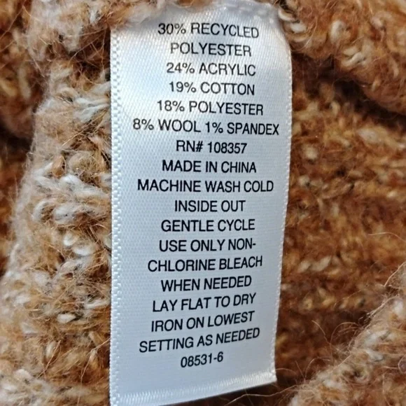 a.n.a Women's Brown Sugar Marl Round Neck Sweater, Size: XXL, NWT - Picture 7 of 8